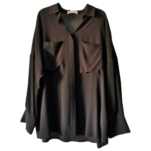 Pre-owned Meimeij Silk Mini Dress In Black