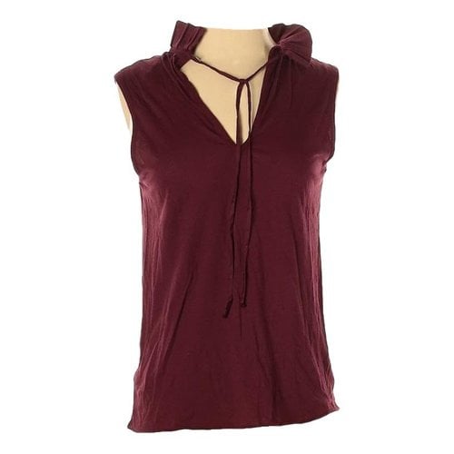 Pre-owned Ag Blouse In Burgundy