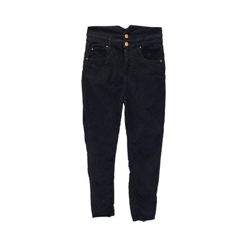 Pre-owned Isabel Marant Cloth Straight Pants In Black