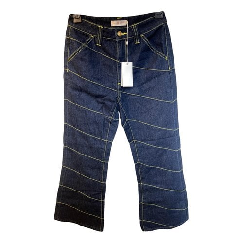 Pre-owned Tory Burch Bootcut Jeans In Blue