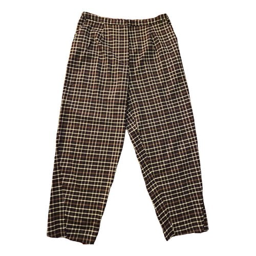 Pre-owned Liviana Conti Trousers In Brown