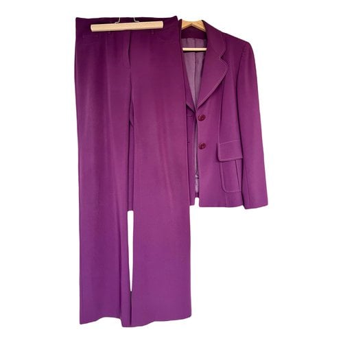 Pre-owned Tara Jarmon Trousers In Purple