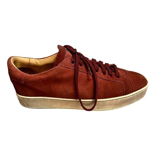 Pre-owned Santoni Low Trainers In Red