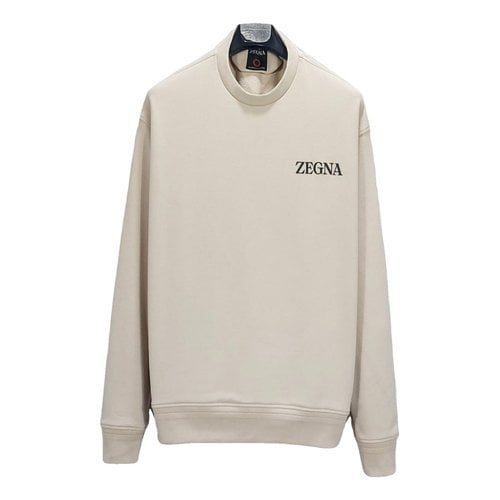 Pre-owned Zegna Sweatshirt In Beige