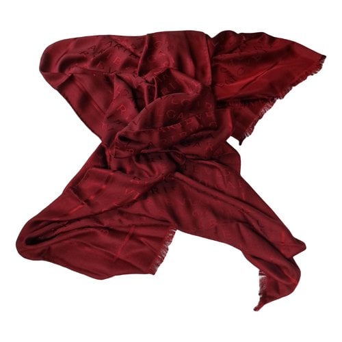 Pre-owned Bvlgari Silk Stole In Burgundy