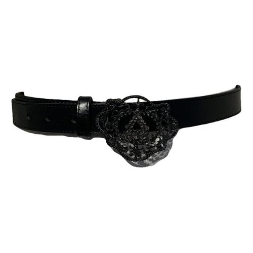 Pre-owned Christian Lacroix Leather Belt In Black