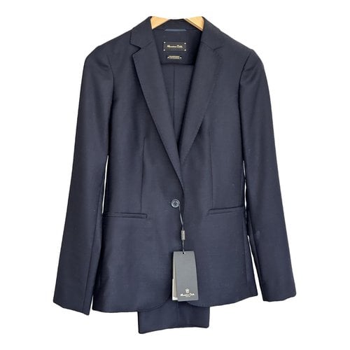 Pre-owned Massimo Dutti Suit Jacket In Blue