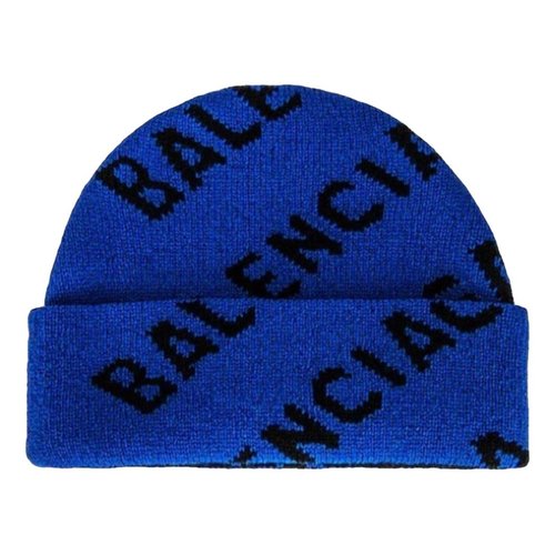 Pre-owned Balenciaga Wool Hat In Blue
