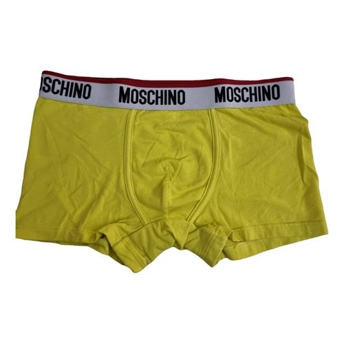 Pre-owned Moschino Shorts In Yellow