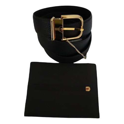 Pre-owned Emanuel Ungaro Leather Belt In Black