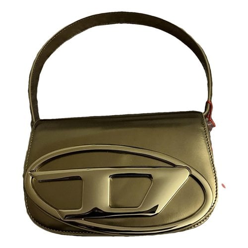 Pre-owned Diesel Leather Handbag In Gold