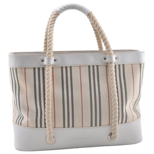 Pre-owned Burberry Tote In White