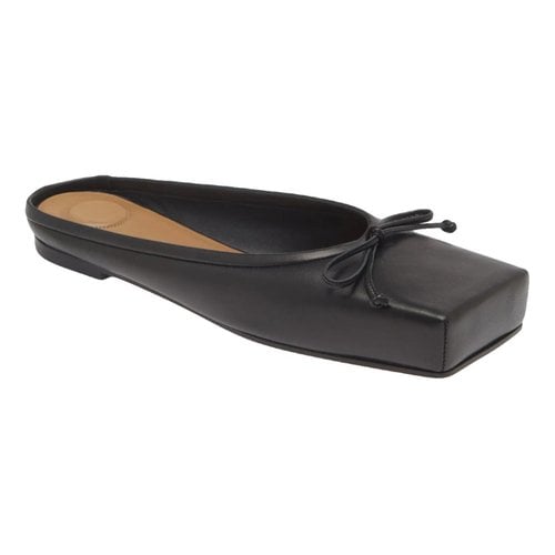 Pre-owned Jacquemus Leather Ballet Flats In Black