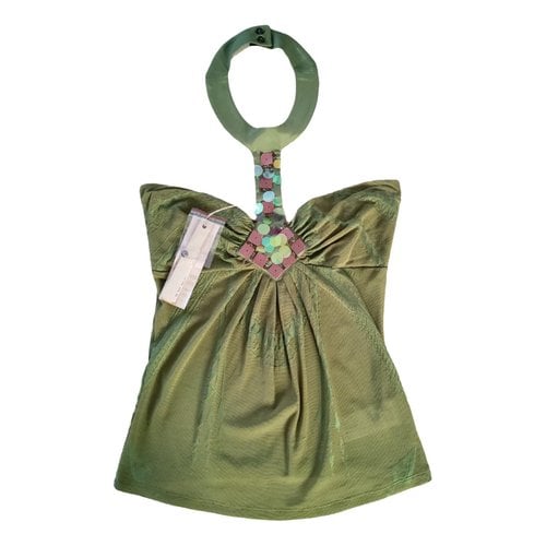 Pre-owned Roberto Cavalli Blouse In Green
