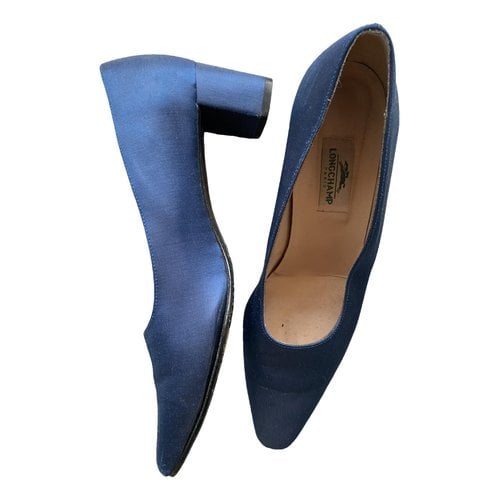 Pre-owned Longchamp Leather Heels In Navy