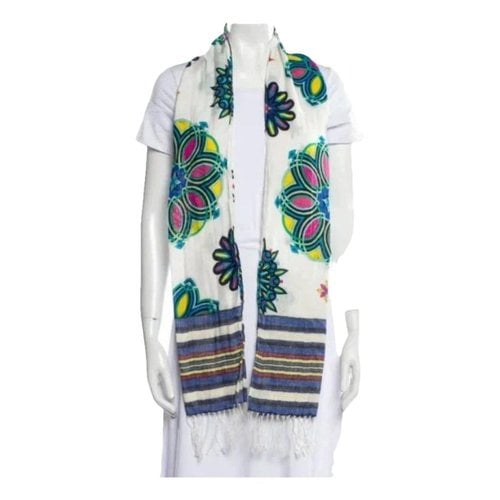 Pre-owned Emilio Pucci Linen Scarf In Blue