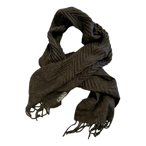 Pre-owned Les Copains Wool Scarf In Grey