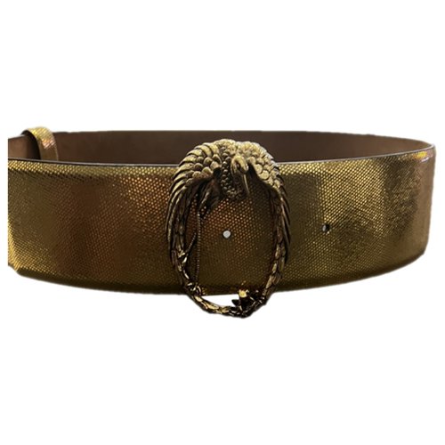 Pre-owned Roberto Cavalli Leather Belt In Yellow