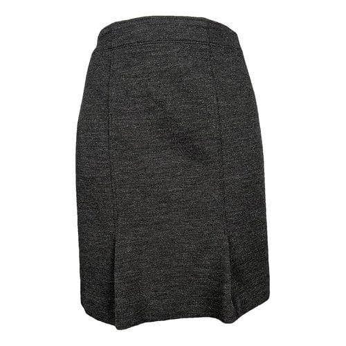Pre-owned Burberry Wool Mini Skirt In Anthracite