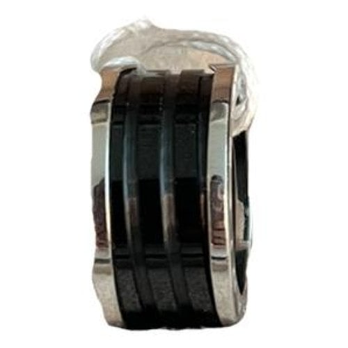 Pre-owned Bvlgari B.zero1 Ceramic Ring In Black