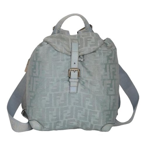 Pre-owned Fendi Baguette Backpack In Blue