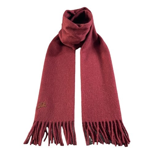 Pre-owned Burberry Cashmere Scarf & Pocket Square In Burgundy