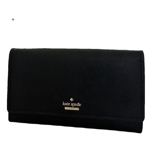 Pre-owned Kate Spade Leather Clutch Bag In Black