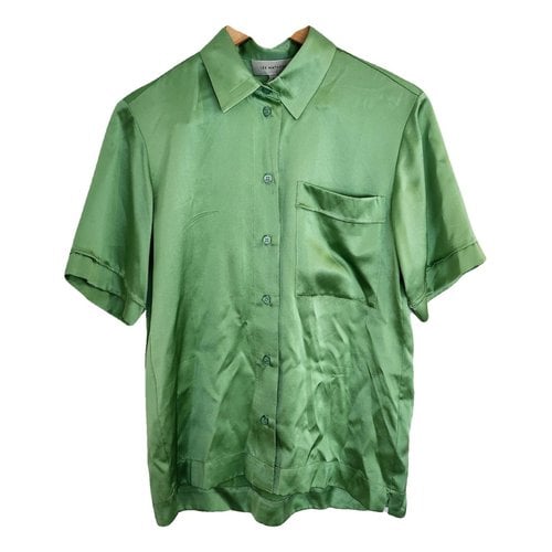 Pre-owned Lee Mathews Silk Shirt In Green