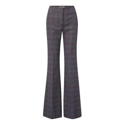 Pre-owned Veronica Beard Wool Trousers In Multicolour