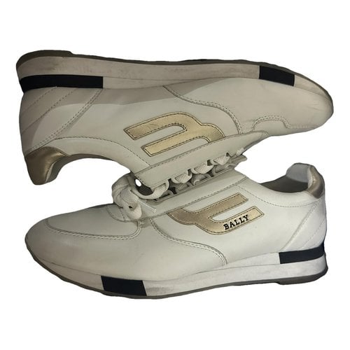 Pre-owned Bally Leather Trainers In White