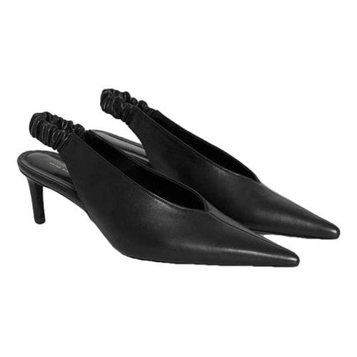 Pre-owned Anine Bing Leather Heels In Black
