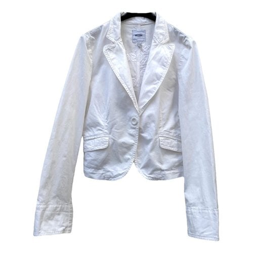 Pre-owned Moschino Blazer In White