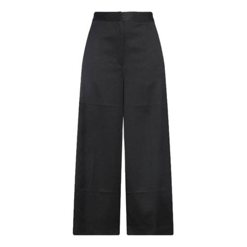 Pre-owned Fendi Silk Trousers In Black