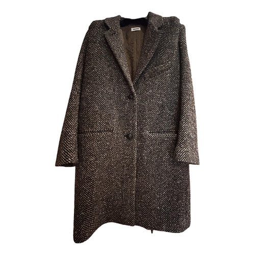 Pre-owned Zadig & Voltaire Fall Winter 2019 Wool Coat In Brown