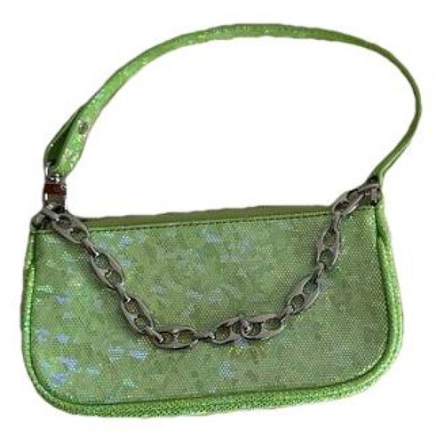 Pre-owned By Far Rachel Leather Handbag In Green