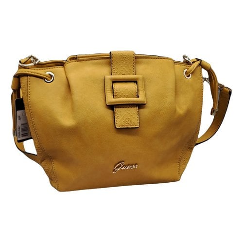 Pre-owned Guess Handbag In Yellow