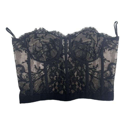Pre-owned Alexander Mcqueen Lace Corset In Black