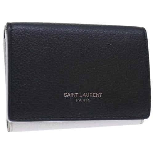 Pre-owned Saint Laurent Leather Wallet In White