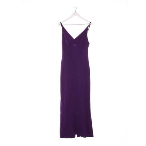 Pre-owned Dolce & Gabbana Silk Dress In Purple