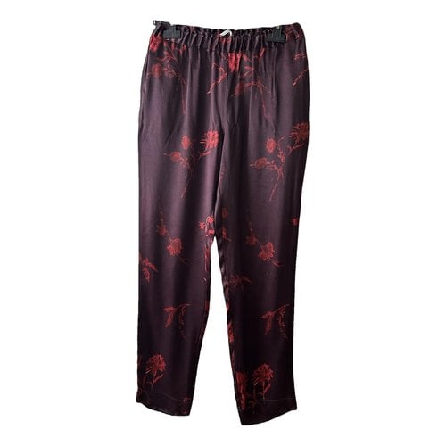Pre-owned Pomandère Trousers In Burgundy