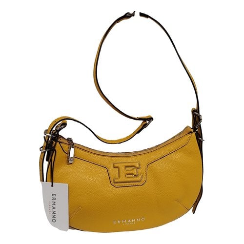 Pre-owned Ermanno Scervino Vegan Leather Crossbody Bag In Yellow