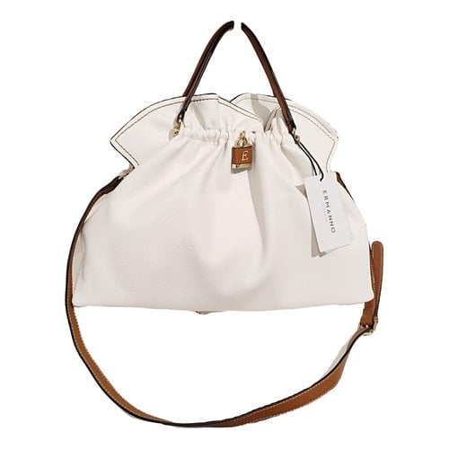 Pre-owned Ermanno Scervino Vegan Leather Crossbody Bag In White