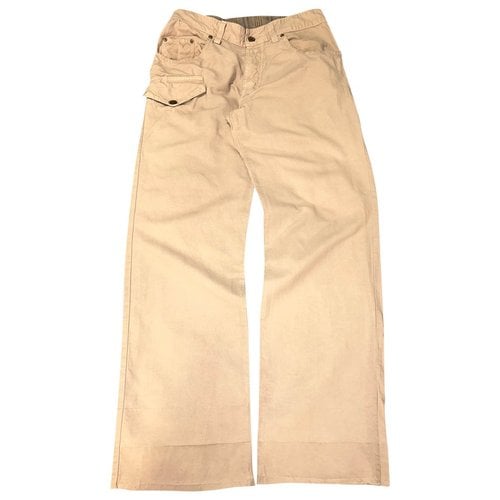Pre-owned D&g Trousers In Beige