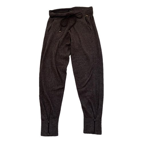 Pre-owned Trussardi Cashmere Trousers In Brown