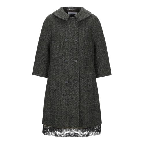 Pre-owned Moschino Wool Coat In Anthracite
