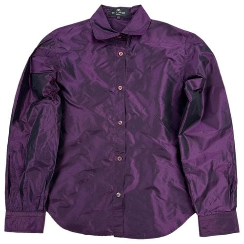 Pre-owned Etro Silk Blouse In Purple
