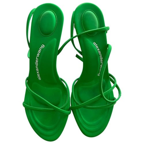 Pre-owned Alexander Wang Cloth Sandal In Green