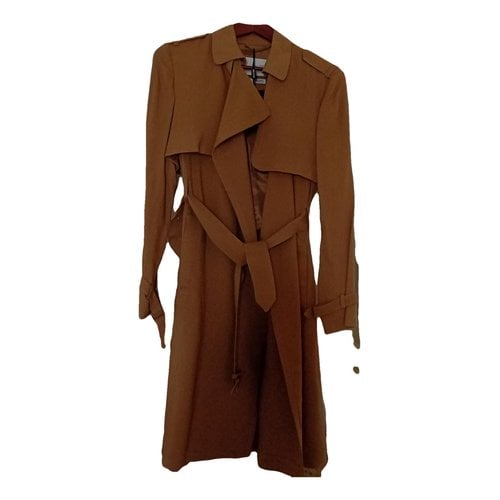 Pre-owned Massimo Dutti Trench Coat In Camel