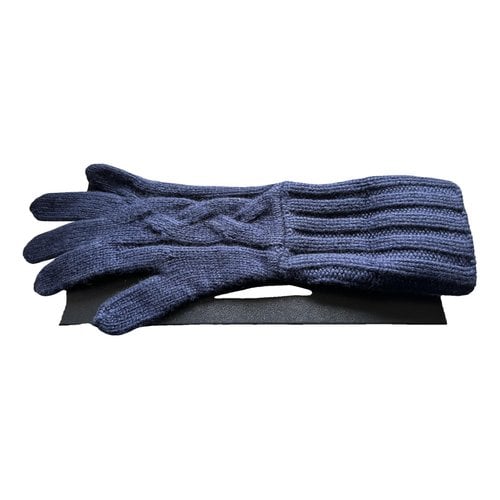 Pre-owned Chanel Cashmere Gloves In Blue