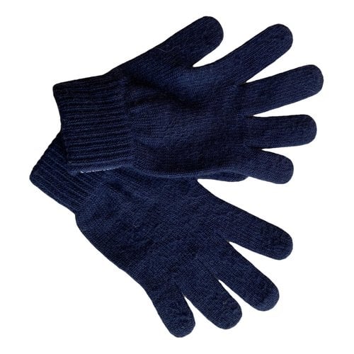 Pre-owned Armani Jeans Wool Gloves In Blue